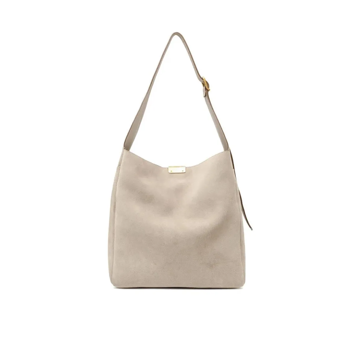 Gianni Chiarini Schultertasche Jo aus Veloursleder beige Crossbody Bag