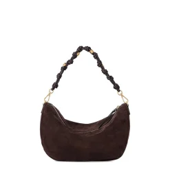 Gianni Chiarini Tasche Cleo aus Veloursleder braun Schultertasche