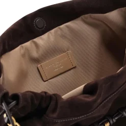 Gianni Chiarini Tasche Morgana aus Veloursleder braun Crossbody Bag
