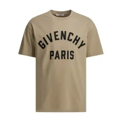 Givenchy Cotton T-Shirt With Grosgrain Appliqué And Riveted Neutrals T-Shirt