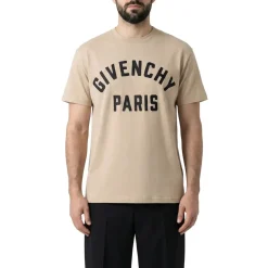 Givenchy Cotton T-Shirt With Grosgrain Appliqué And Riveted Neutrals T-Shirt