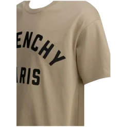 Givenchy Cotton T-Shirt With Grosgrain Appliqué And Riveted Neutrals T-Shirt