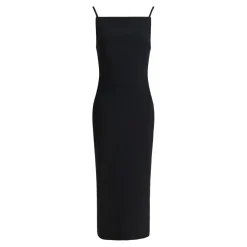 Givenchy Draped Detail Midi Dress With Fitted Silhouette Black Minikleid