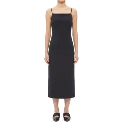 Givenchy Draped Detail Midi Dress With Fitted Silhouette Black Minikleid