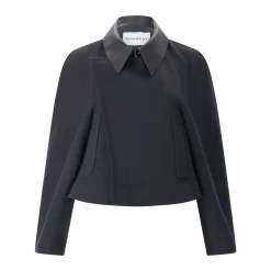 Givenchy Jacke mit Lederkragen dunkelblau Übergangsjacke