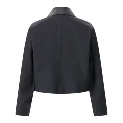 Givenchy Jacke mit Lederkragen dunkelblau Übergangsjacke