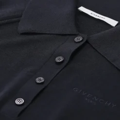 Givenchy Poloshirt aus Baumwolle & Seide dunkelblau Poloshirt