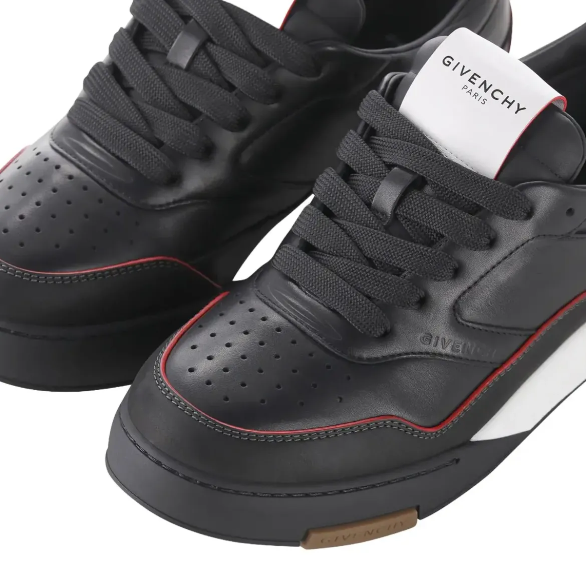 Givenchy Sneaker aus Kalbsleder schwarz Schnürschuhe