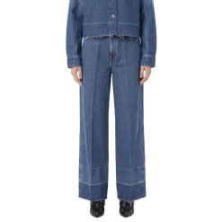 Givenchy Wide-Leg Jeans mit Fransen blau Jeans