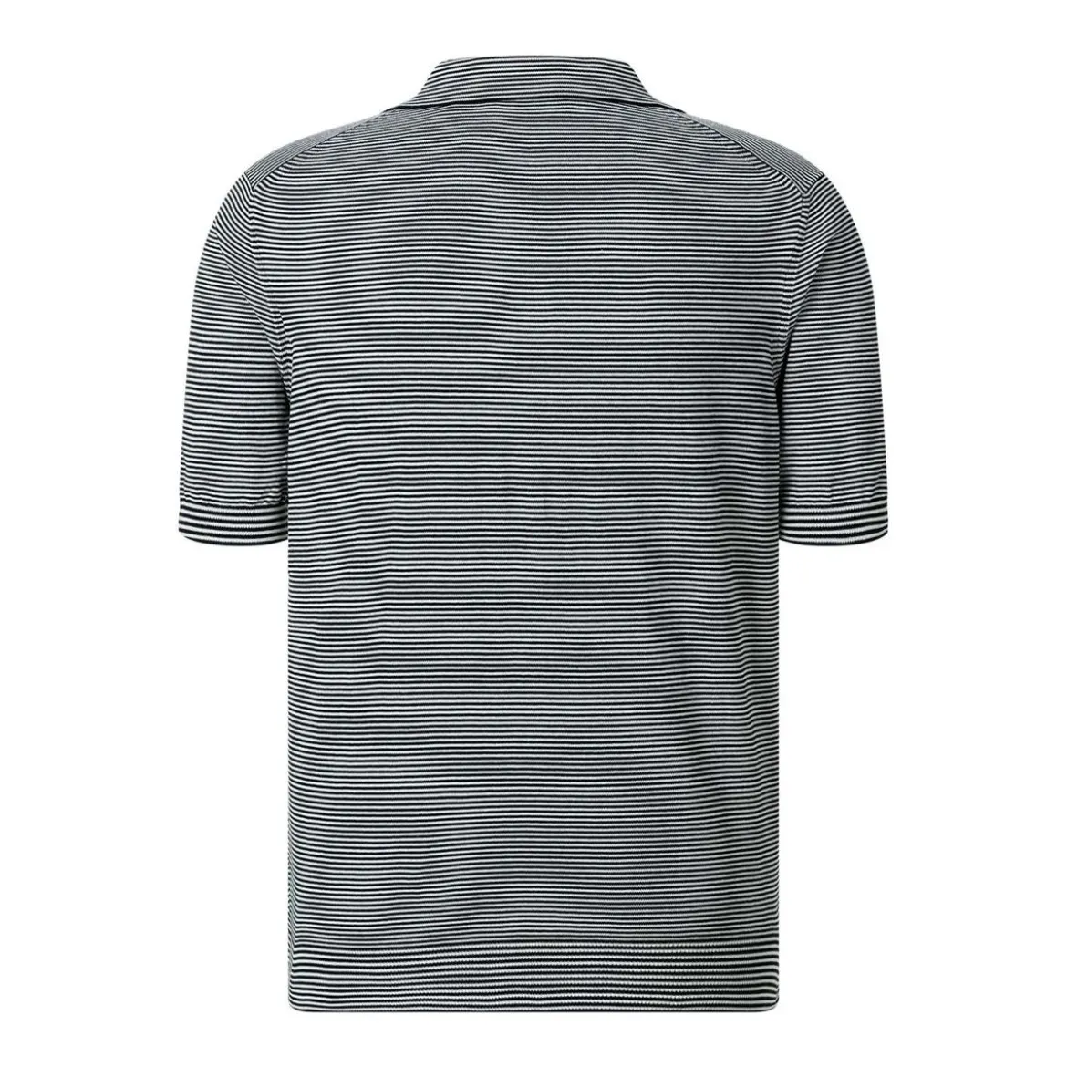 Gran Sasso Gestreiftes Poloshirt schwarz Poloshirt