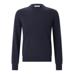 Gran Sasso Pullover aus Schurwolle & Kaschmir dunkelblau Rollkragenpullover