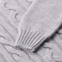 Gran Sasso Pullover aus Schurwolle grau Rollkragenpullover