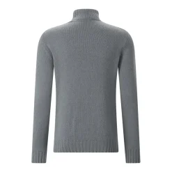 Gran Sasso Pullover aus Schurwolle grau Rollkragenpullover