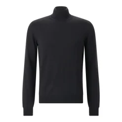 Gran Sasso Rollkragenpullover aus Schurwolle schwarz Rollkragenpullover