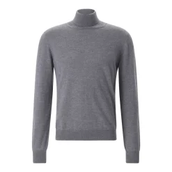 Gran Sasso Rollkragen-Pullover aus Schurwolle grau Rollkragenpullover