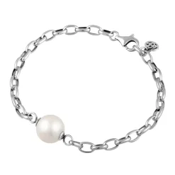 Haze & Glory Armband Gliderarmband - Chunky Perle 925 Silber silber Armband