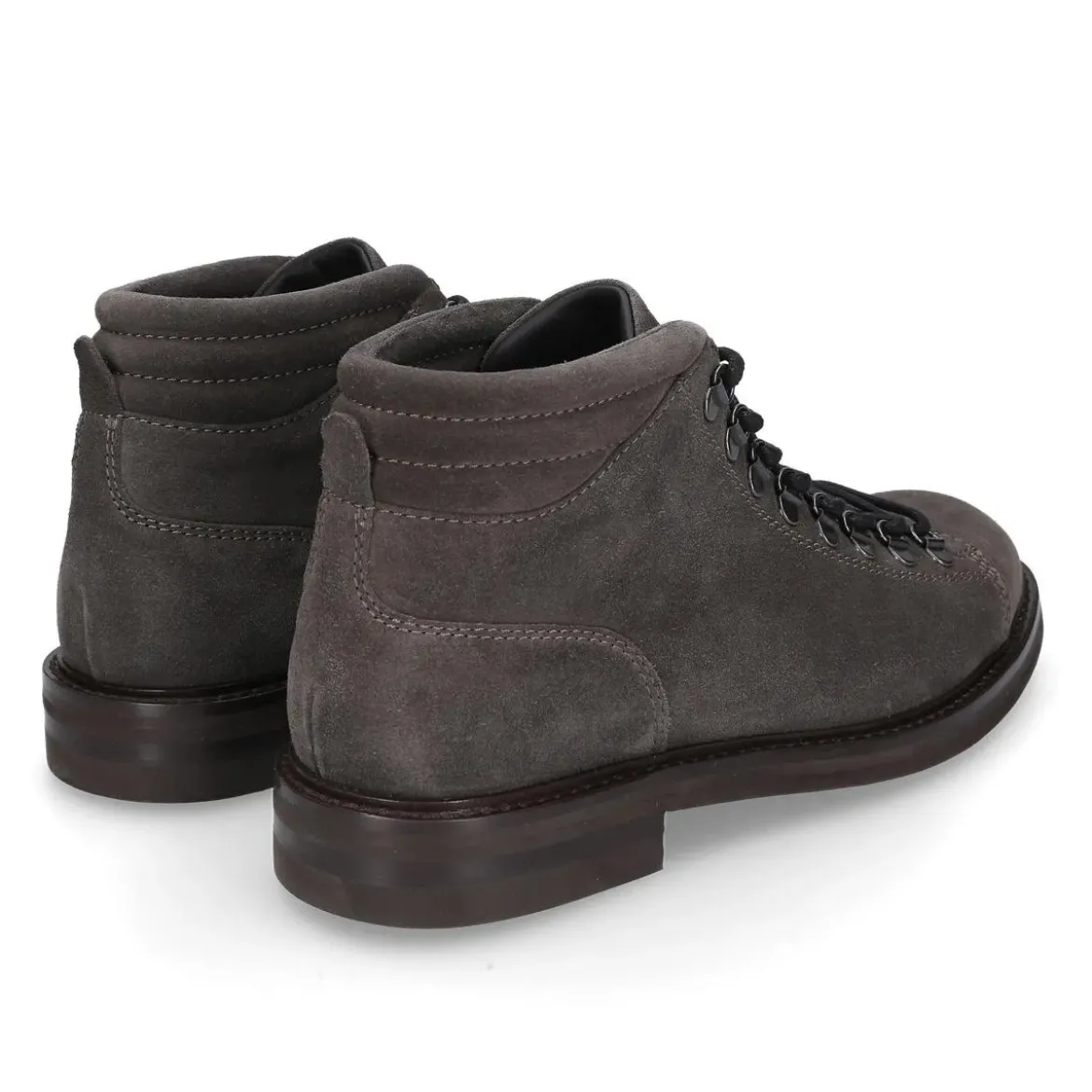 Heinrich Dinkelacker Der Florenz Hiking Boot V in Dunkelgrau aus weiche dunkel-grau Schnürstiefel