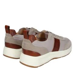 Heinrich Dinkelacker Der Toronto Sneaker CL in Weiß mit Bordeaux-Akzent grau Low-Top-Sneaker