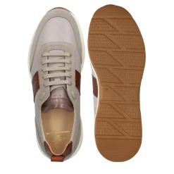 Heinrich Dinkelacker Der Toronto Sneaker CL in Weiß mit Bordeaux-Akzent grau Low-Top-Sneaker