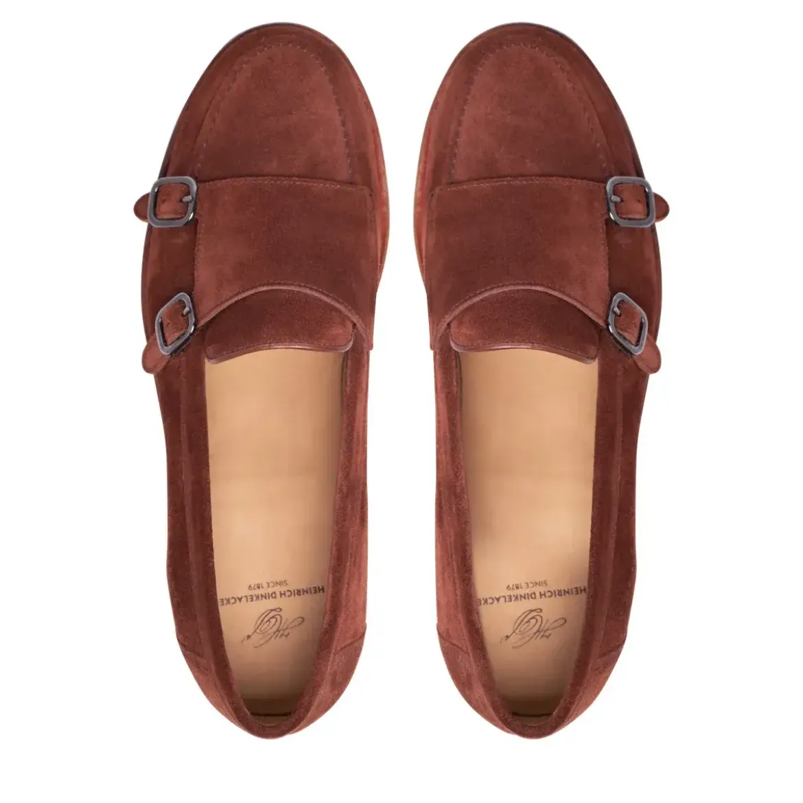 Heinrich Dinkelacker Loafer Wien Double Monk V mittel-braun Loafer