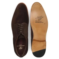 Heinrich Dinkelacker Schnürer Luzern Derby Plain V- Vollständig handg dunkel-braun Schnürschuhe