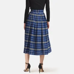 Helene Galwas Ausgestellter Midirock LILLY blau Midirock