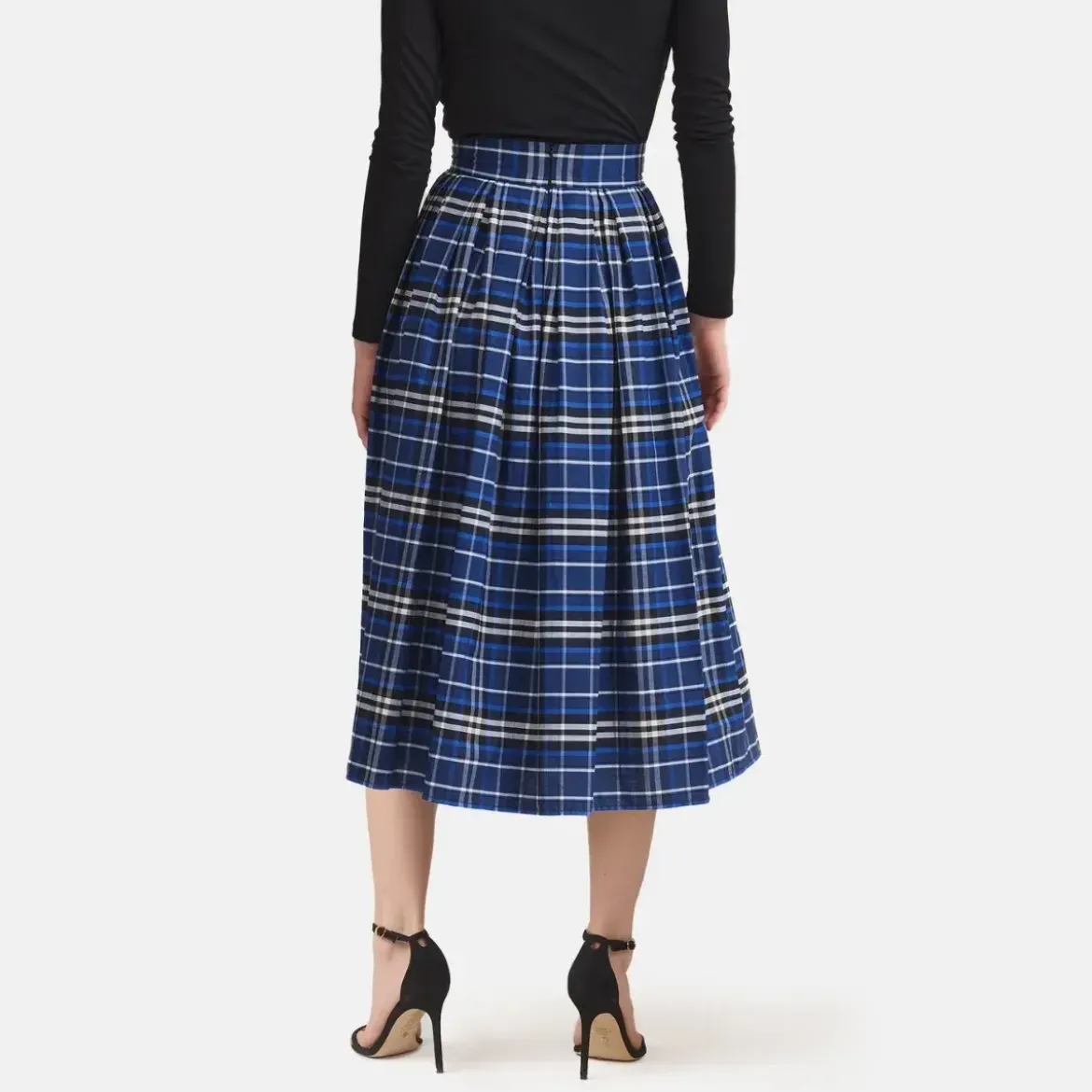 Helene Galwas Ausgestellter Midirock LILLY blau Midirock