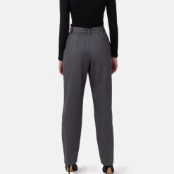 Helene Galwas Bundfaltenhose CAROLIN WOLLMIX grau Hosenanzug