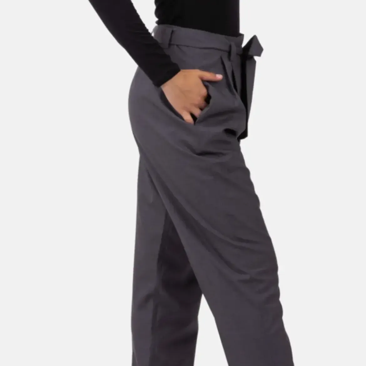 Helene Galwas Bundfaltenhose CAROLIN WOLLMIX grau Hosenanzug