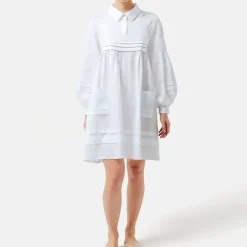 Helene Galwas Hemdblusenkleid KANIKA weiss Minikleid