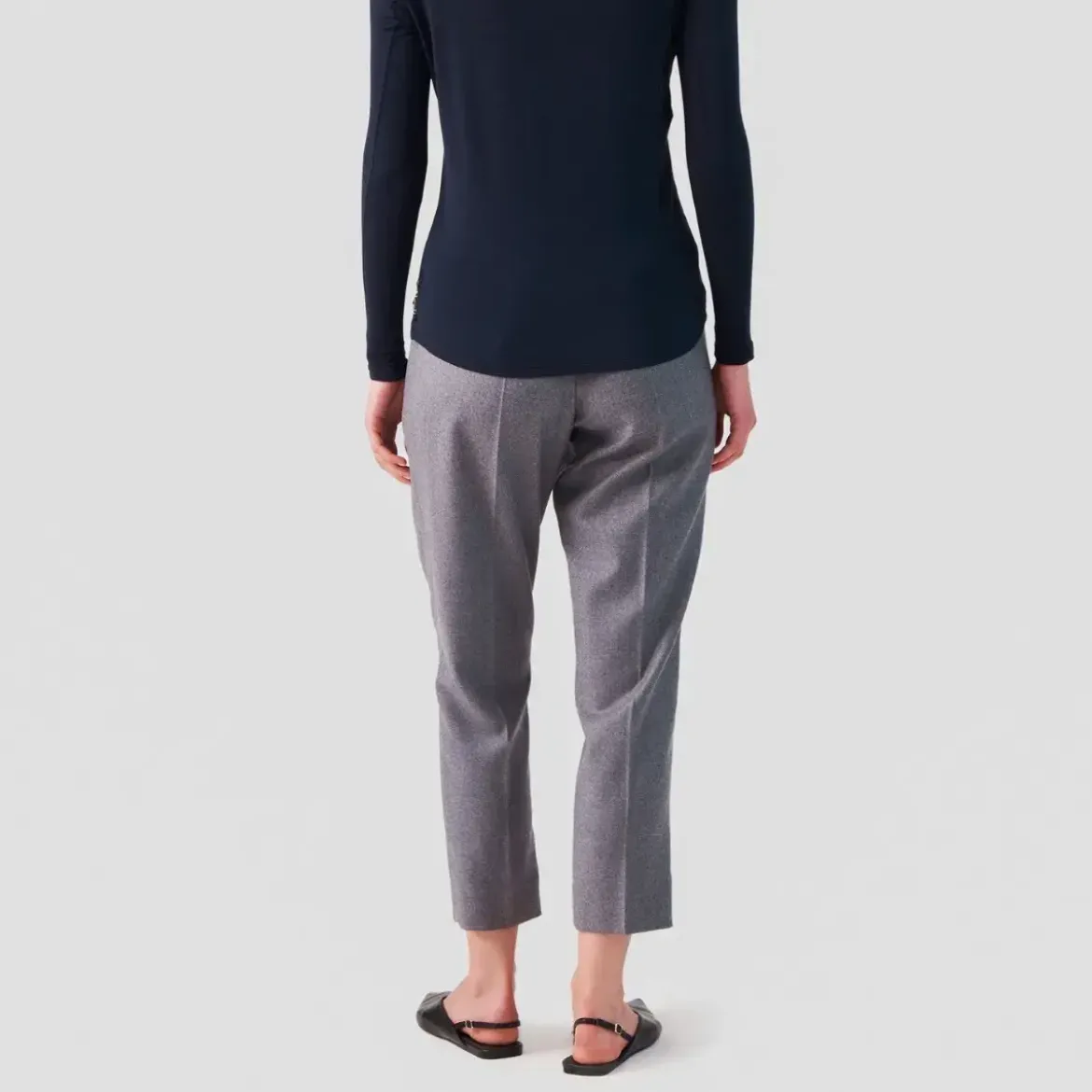 Helene Galwas Hose im Jogger-Stil aus Wolle LOLA grau Hose