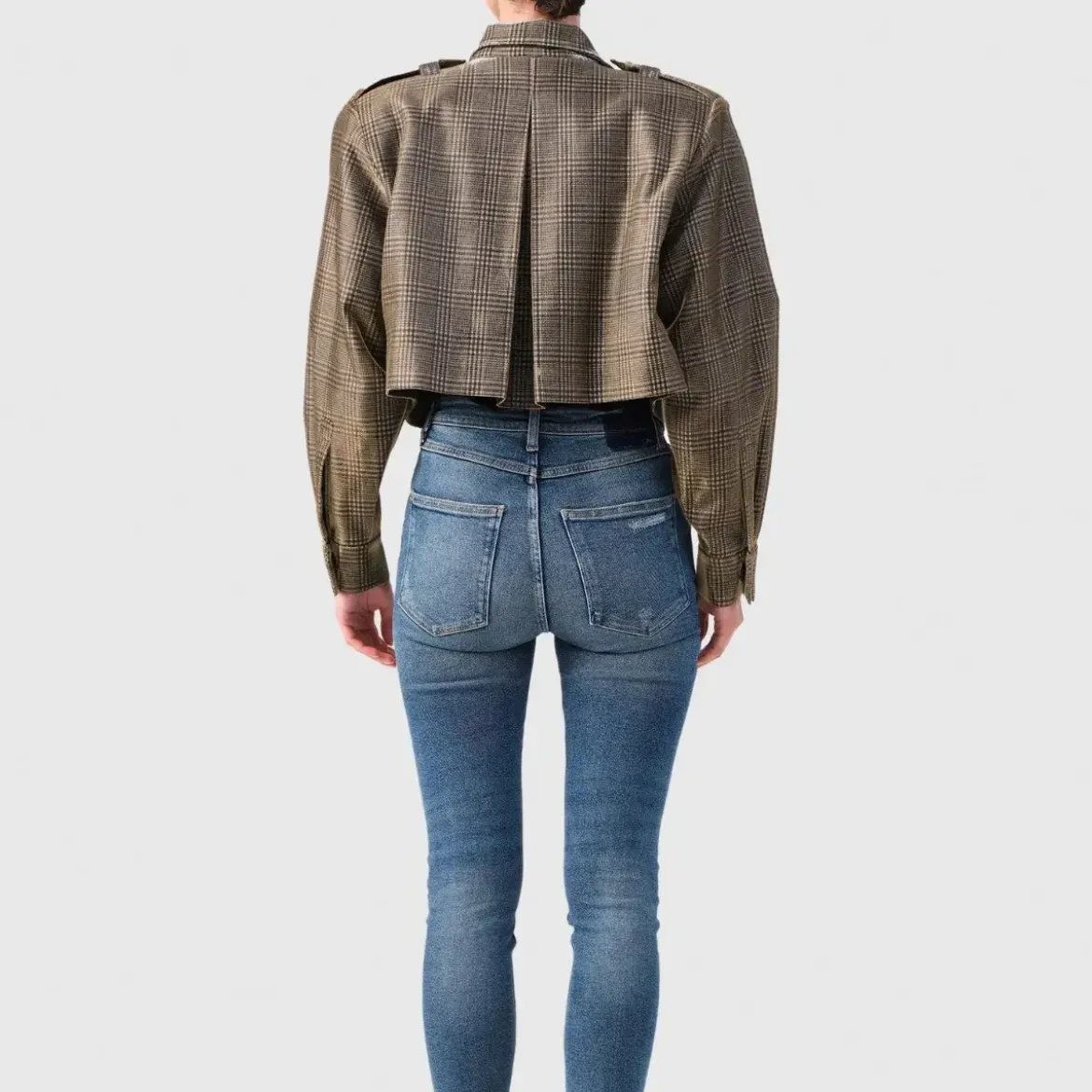 Helene Galwas Karierte Kurzjacke JEMINA gold Blazer