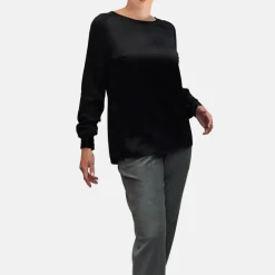 Helene Galwas Langarmbluse ALINA schwarz Bluse