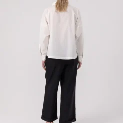 Helene Galwas Lockere Bluse mit Stehkragen JACKIE weiss Bluse