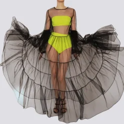 Helene Galwas Netzkleid ALENA schwarz Maxikleid