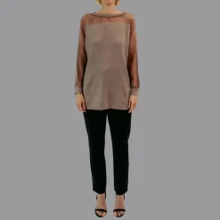 Helene Galwas Pullover CHRISTA mittel-braun Pullover
