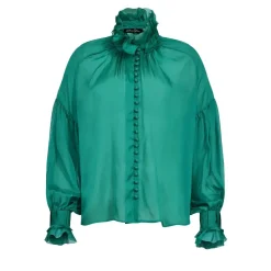 Helene Galwas Seidenbluse BABETT grün Bluse