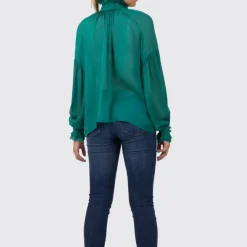 Helene Galwas Seidenbluse BABETT grün Bluse