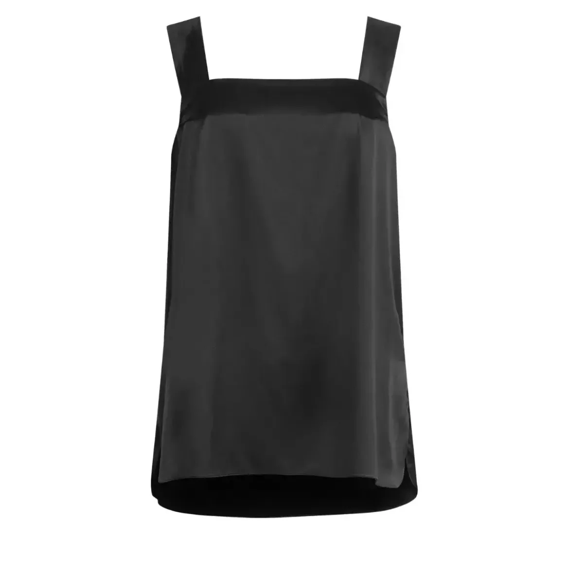 Helene Galwas Tanktop aus Seidensatin ALBINARE schwarz Top