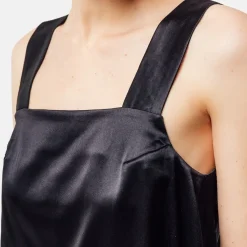 Helene Galwas Tanktop aus Seidensatin ALBINARE schwarz Top