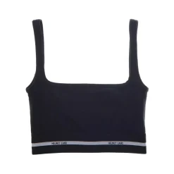 Helmut Lang Logo Bralette Top Schwarz Crop-Top