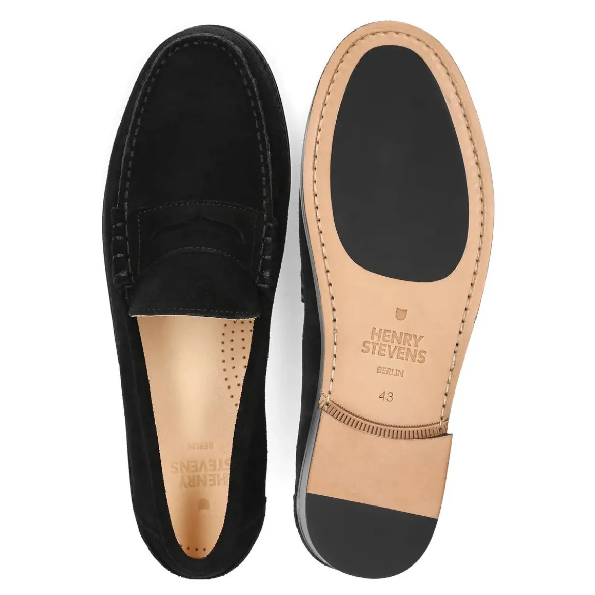 Henry Stevens Loafer Riley M PL schwarz Monkstraps