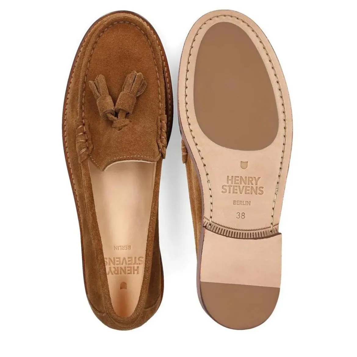 Henry Stevens Loafer Riley W TL cognac Loafer