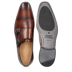 Henry Stevens Schnallenschuh Liam CDM mittel-braun Flache Schuhe