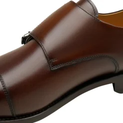 Henry Stevens Schnallenschuhe Marshall CDM dunkel-braun Flache Schuhe