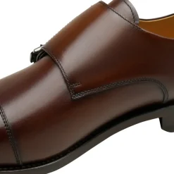 Henry Stevens Schnallenschuhe Marshall CDM dunkel-braun Flache Schuhe