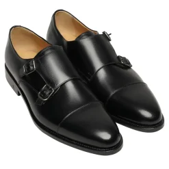 Henry Stevens Schnallenschuhe Marshall CDM schwarz Flache Schuhe