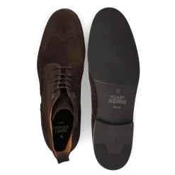 Henry Stevens Schnürboots Winston FBDB2- Verzierter Derby Boot dunkel-braun Schnürstiefel