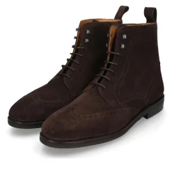 Henry Stevens Schnürboots Winston FBDB2- Verzierter Derby Boot dunkel-braun Schnürstiefel