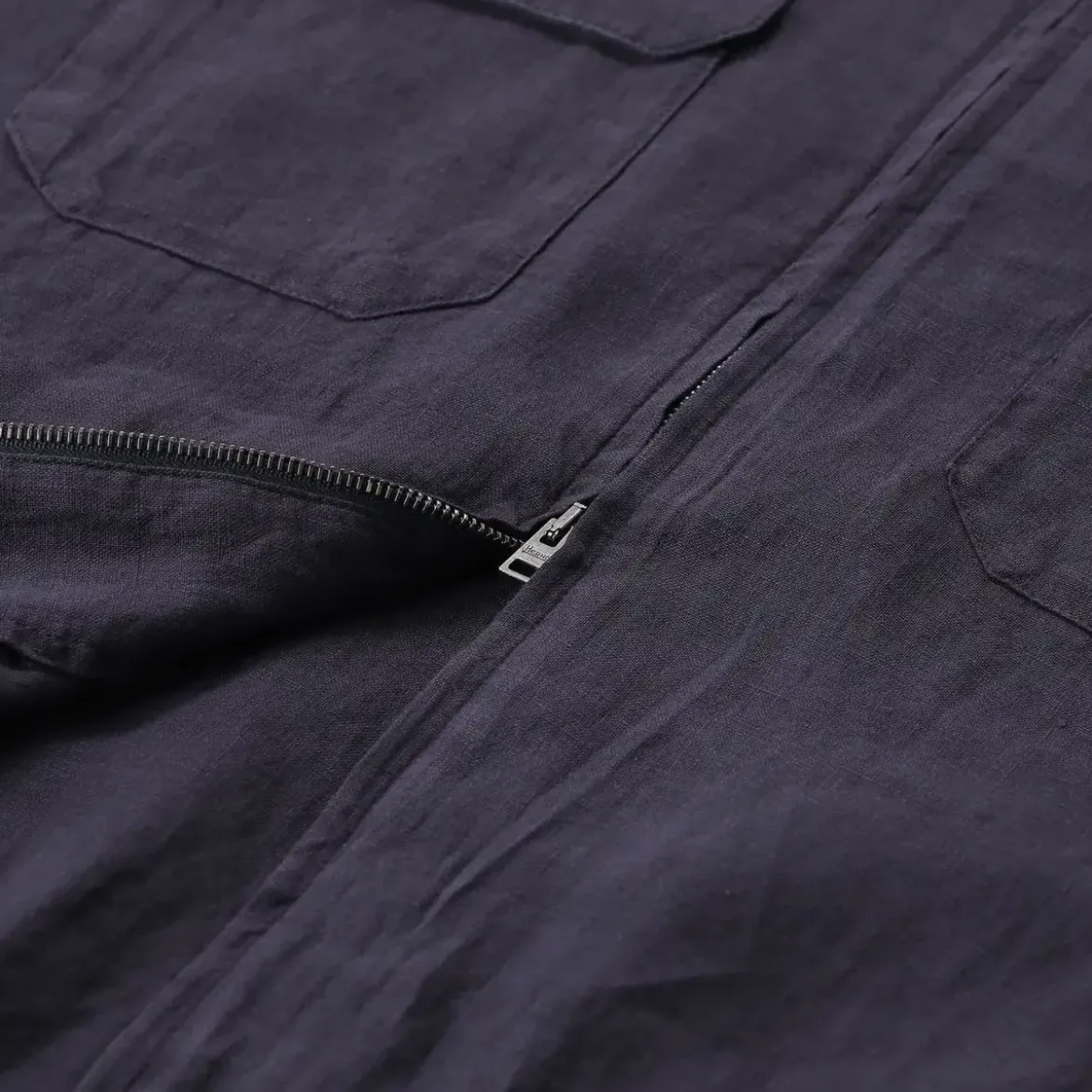 Herno Jacke ausLeinen blau Übergangsjacke